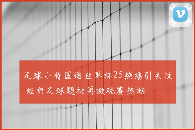 足球小将国语世界杯25热播引关注 经典足球题材再掀观赛热潮